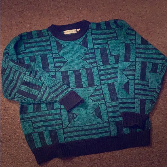 Vintage Sweaters - Vintage Grandpa Knit Sweater